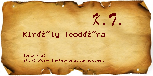 Király Teodóra névjegykártya