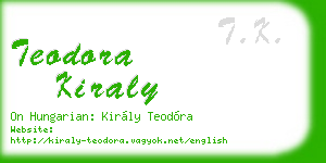 teodora kiraly business card