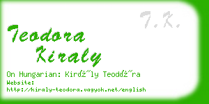 teodora kiraly business card